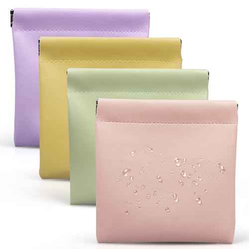 4.72¡Èx4.72¡È Small Pouches for Purse, 4PCS Cute Snap Closure Storages, Mini Organizer for Inside Large Makeup Bag, Organize Cosmetic, Lipstick, Jewelry, Card, Coins in Women's Handbag/Travel