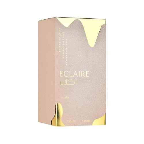 Lattafa Eclaire - Vanilla, Caramel, Sweet, Floral - Eau de Parfum Long-Lasting Fragrance for Women, 3.40 Ounce / 100 ml