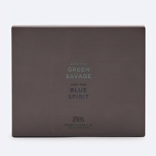 Zara Man Green Savage + Blue Spirit Cologne for Men Fragrance Set EDT Eau De Toilette 2x 90 ML (3.04 FL OZ)