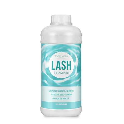 600ml Lash Shampoo Bulk, Eyelash Cleanser for Extensions, Safe Makeup Remover, Non-irritating or Burning Formula Eyelid Foaming Cleanser Best for Professional Salon and Home Use (Unscented)