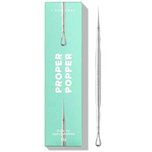 I DEW CARE Dual-Tip Pimple Tool - Proper Popper | Blackhead Remover, Blemish Exfoliating, Professional Acne Squeezer, Comedone Zit Extractor for Women, 2in1 Stainless Steel Lancet, 1ea