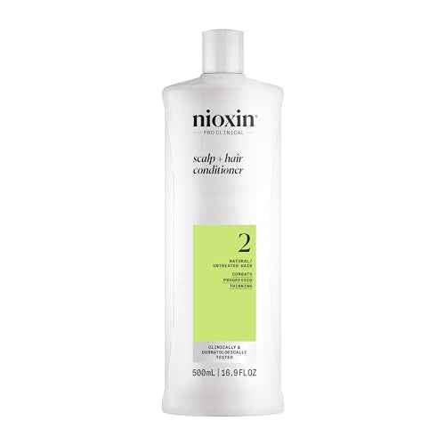 Nioxin System 2 Scalp + Hair Thickening Conditioner for Natural Hair with Progressed Thinning | Boost Hair Density with Niacinamide & Biotin | Refreshed Scalp with Healthy Shine