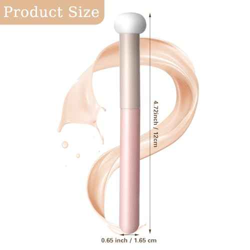 5 Pcs Mushroom Makeup Sponge Brush Applicators Concealer Brushes Round Head Brightening Brush Powder Puff With Handle Under Eye Beauty Brushes for Face Nose Eyelids Newbie Concealer