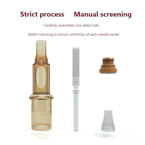 Tattoo Cartridges Needles with Membrane Mixed Sizes Box of 50 Pcs (50PCS # 12RM Mixed,5,7,9,11,13)