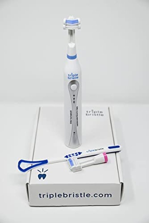 Triple Bristle Original Sonic Toothbrush + Replacement Heads Pink 2pk