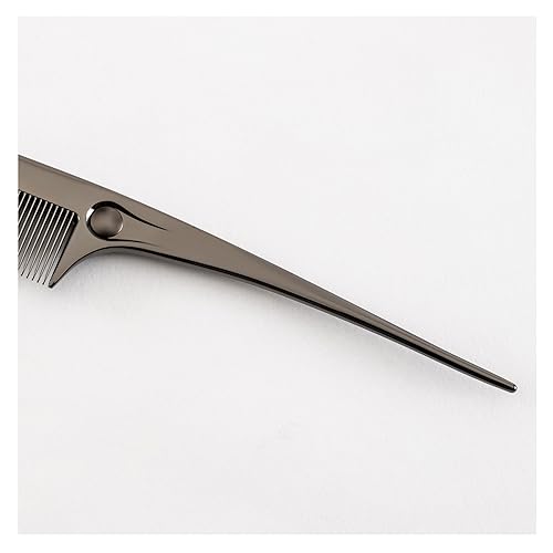 LOVE CHROME PROFESSIONAL B3 STANDARD RING COMB DEEP BLACK/Japanese artisan hair comb