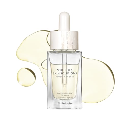 Elizabeth Arden White Tea Skin Solutions Fortifying Bi-Phase Oil Face Serum, Fine Lines and Wrinkles Treatment, Brightening Formula, 1.0 fl oz (Pack of 1)