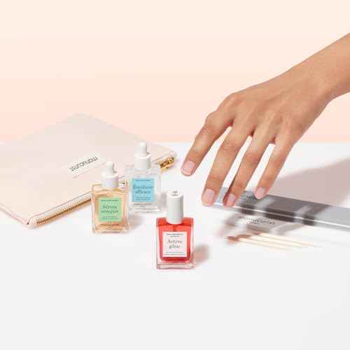 Manucurist Active Discovery Kit - Manicure Set - Nail Care Set, Vegan & Made in France: 1 Nail File, 1 Nail Buffer, 1 Cuticle Remover, 3 Wood Cuticle Pushers, 1 Active Glow, 1 Serum- Gifts for Women