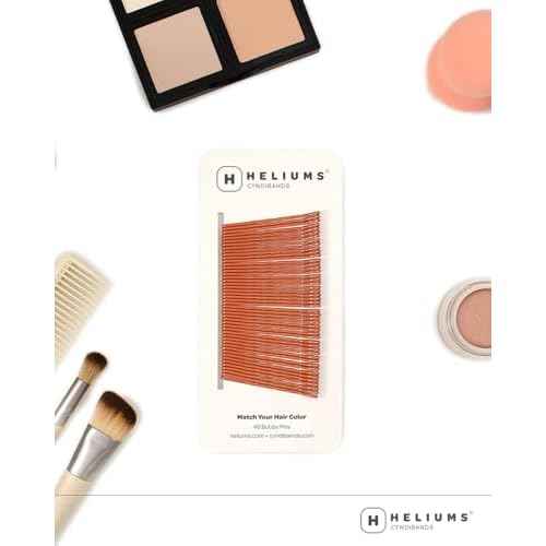 Heliums Bobby Pins - Light Ash Blonde - 2 Inch Wavy Hair Pins, Matte Metallic Color Blends with Light Ash Blonde Hair, 48 Count