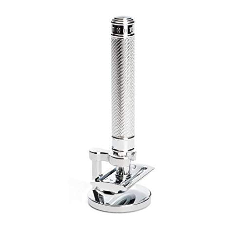 MÜHLE TRADITIONAL R89 Double Edge Safety Razor (Closed Comb) | Perfect for Everyday Use & MÜHLE TRADITIONAL Stand for Razors, Shave Accessory - Robust Stainless Steel