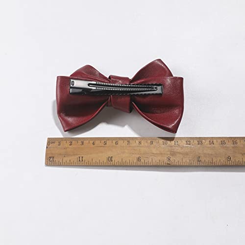 Handmade PU-leather Hair Accessories - Alligator Clips, Knot Bows, Barrettes & Pins for Women