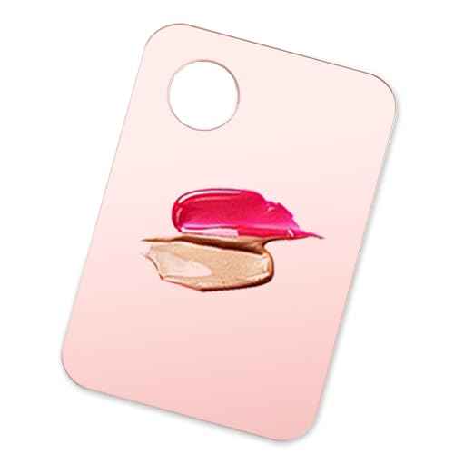4 Pcs Makeup Mixing Tray Makeup Palette with Makeup Spatula Makeup Mixing Palette Foundation Palette for Eye Shadow Lipsticks Nail Art Beauty Salon (Pink and Transparent)