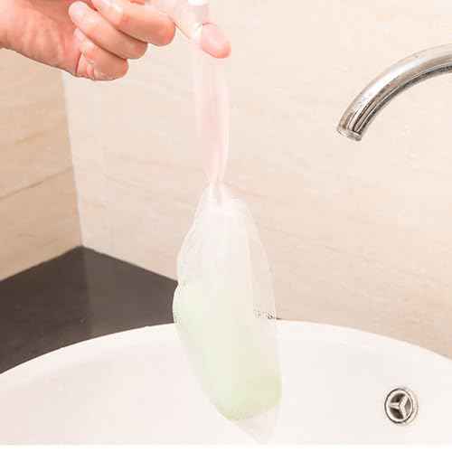20 Pcs Exfoliating Mesh Soap Pouch Drawstring Foam Bag Soap Saver Sack Soap Foaming Net for Face Washing Color Random