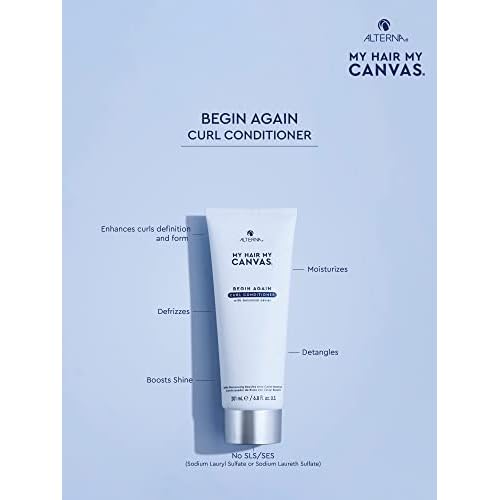 My Hair. My Canvas. Begin Again Vegan Curl Enhancing Conditioner for Curly, Wavy, and Coily Hair