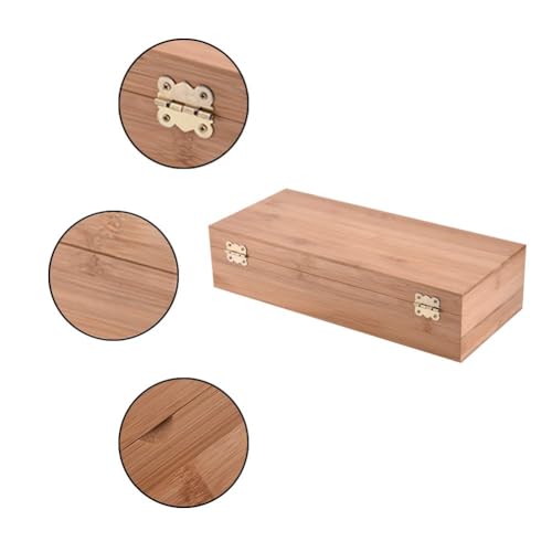 Pure Vie Essential Oil Bamboo Storage Box Travel Display Presentation, Holds 26 Bottles for 5, 10, 15ml - Aromatherapy Organizer Nail Polish Fragrance Container - Keep Your Oils Safe & Space Saver