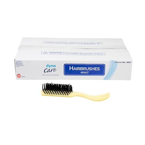 Dynarex 4881 Adult Hair Brush, Ivory, Box of 24