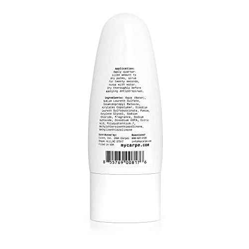 Carpe Exfoliating Underarm Scrub with Odor Protection, Underarm Exfoliator to Improve Deodorant Performance - Energizing Minty Fresh Smell - Armpit Scrub for Women and Men