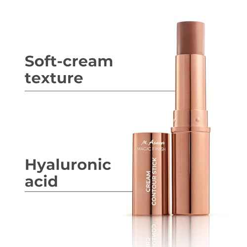 M. Asam MAGIC FINISH Cream Contour Stick medium-dark (0.28 Oz)- creamy contour stick for a defined face shape, creates optical shadows, bronzer stick with moisturizing hyaluronic acid, vegan