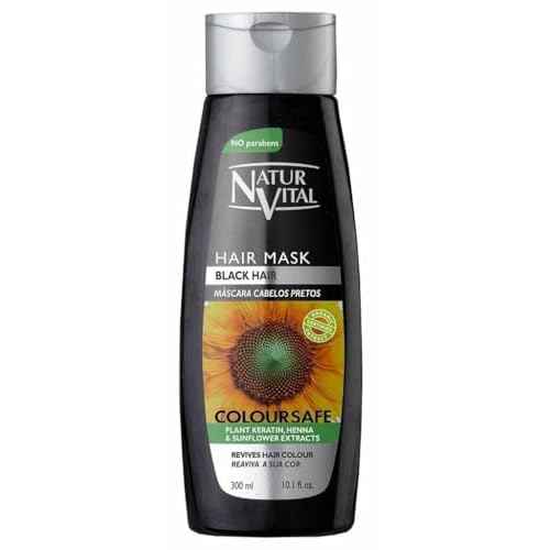 Colouring Hair Mask - Repairs and Colours - 300 Ml/Natural & Organic. (Black Hair)