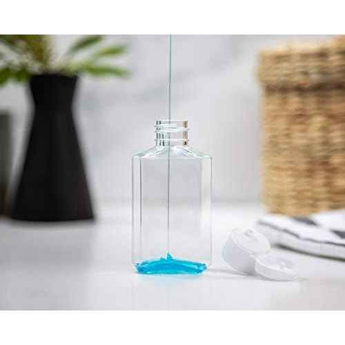 | Empty Clear Travel Refillable Flip-Top Bottles - BPA/No Parabens, 60millileter/2ounce - Set of 6
