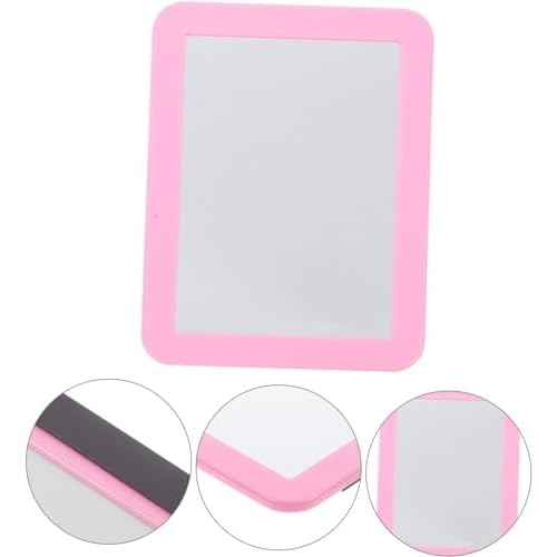 Magnetic Locker Mirror,5" x 7" Small Mirrors for Locker with Magnetic Backing,Real Glass Mirrors for School Locker, Bathroom, Household Refrigerator, Locker Accessory, Office, Home (Pink)