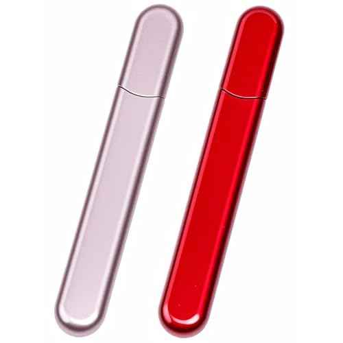 2 Packs Glass Nail Buffers with Case for Natural Nails, Glass Nail Files Shaping Nano Nail Shiners Crystal Polisher Manicure Tools Shine for Home Salon Use Stocking Stuffers for Women Christmas Gift