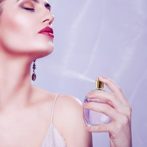 6 Pack Refillable Spray Perfume Bottle, 50ml/1.7 OZ Empty Glass Perfume Atomizer Bottle, Travel Size Refill Bottle for Perfume, Refreshing, Breathing Spray