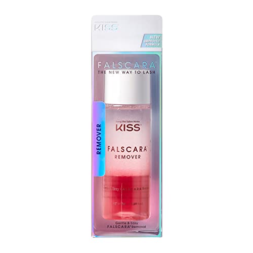 KISS Falscara DIY Eyelash Extension Remover with Natural Rosewater ? Gentle Soothing Nourishing Eye Cleanser for Removal of Artificial False Synthetic Eyelashes, Lash Wisps, and Bond & Seal Adhesive