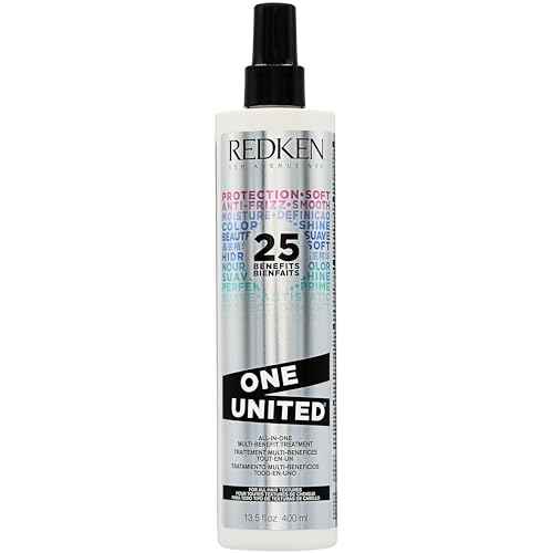Redken One United All-In-One Leave In Conditioner - Multi-Benefit Leave In Treatment For All Hair Types, Heat Protectant and Detangler Spray, Paraben-Free