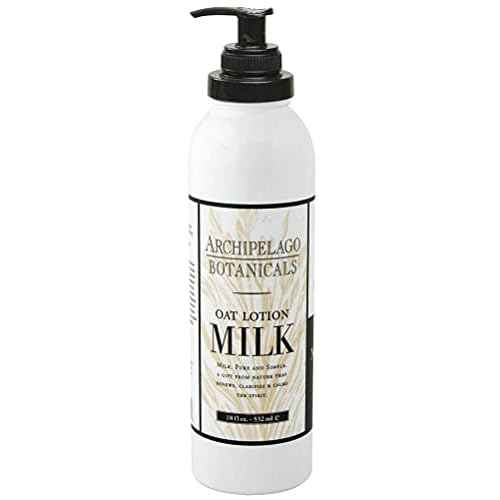 Archipelago Botanicals Oat Milk Lotion, Nurturing and Soothing Daily Moisturizer for Dry or Sensitive Skin, Hydrating Body Lotion, Paraben-Free, Phthalate-Free, 18?oz