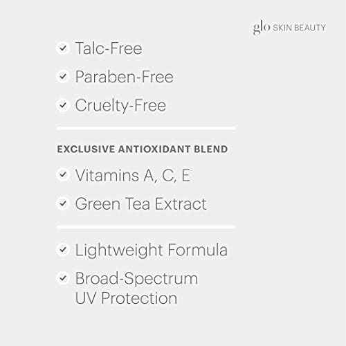 Glo Skin Beauty Luminous Liquid Mineral Foundation Makeup with SPF 18 (Naturelle) - Improves Uneven Skin Tone, Smooths & Corrects Imperfections, Sheer to Medium Coverage, Dewy Finish