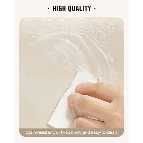 EACHY Toiletry Bag with Hanging Hook, Travel Makeup Bag PU Leather Cosmetic Bags for Women Make Up Organizer with 4 Compartments Waterproof Full-Size Portable Travel Essentials (Beige)