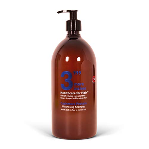 3'''More Inches Cashmere Protein Volumizing Shampoo 1000ml - Fine, Thin Hair Treatment - For Thicker, Fuller & Root Lifting Results - Coconut Oil, Silicone Free - Hair Care by Michael Van Clarke
