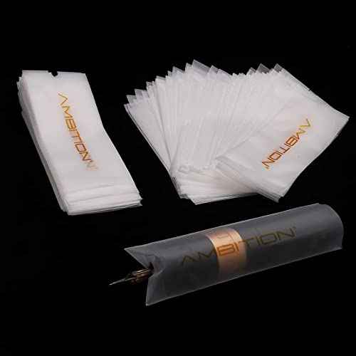 Ambition 200pcs Tattoo Machine Bags - Disposable Cartridge Tattoo Pen Covers Rotary Tattoo Machine Sleeves Protective Bags