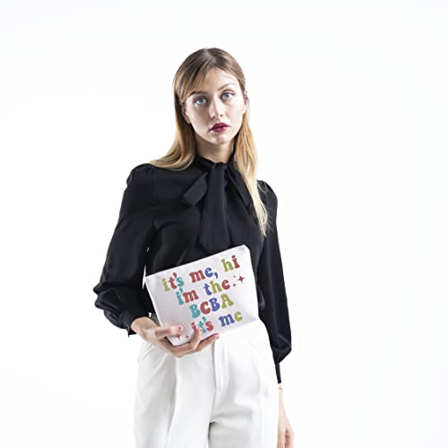 TSOTMO BCBA Zipper Makeup Bag It's Me, Hi I'm The BCBA It's Me Bag Applied Behavior Behavioral Therapist (BCBA)