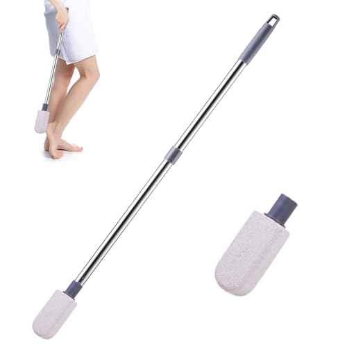 Pumice Stone for Feet, Foot Dead Skin Scrubber with 30" Long Handle Set, Feet File Callus Remover for Exfoliation, Foot Scrub Shower Pedicure Tools Foot Care Stone