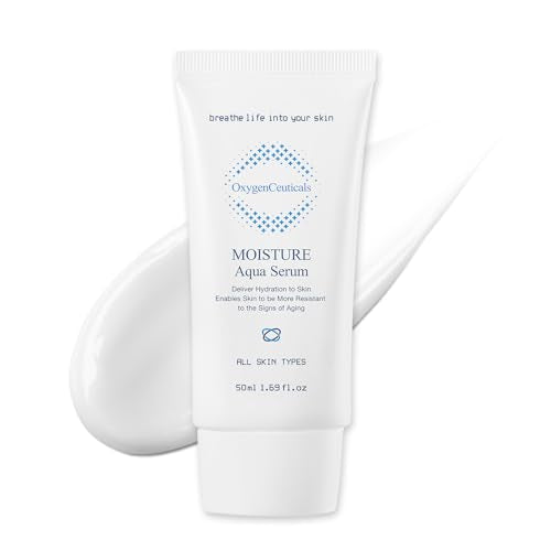 OxygenCeuticals Moisture Aqua Serum ? Deep Hydrating & Moisturizing Serum with Hyaluronic Acid & Jojoba Oil, Non-Irritating Formula suitable for Dry, Oily & Acne-Prone Skin. 1.69 fl.oz (50ml)