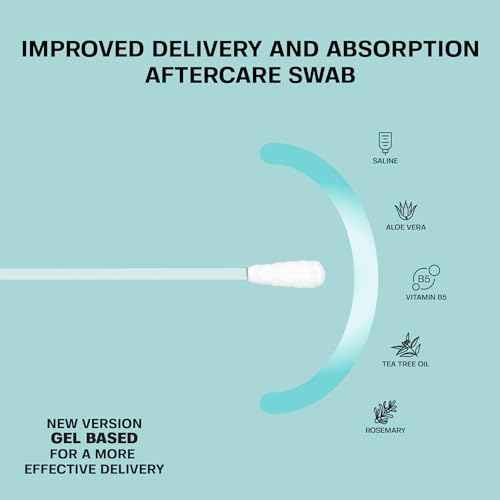 Base Labs Keloid Bump Removal Gel Swabs | Piercing Aftercare Gel Swabs for Piercing Bump Treatment | Medicated Piercing Cleaner Saline Solution for Ear, Nose, Belly, Body Piercings | 36 Swabs