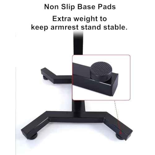 Adjustable Tattoo Armrest Stand Swivel Arm Rest Extra Thick Pad Non Slip Base