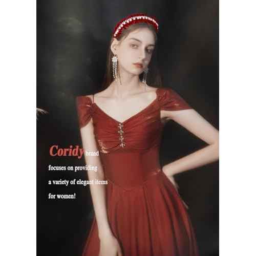Red Headbands Pearl Headband Rhinestone Head Band wrinkle hairband Glittering Jewelry velvet Hair Hoop For Women (Red)