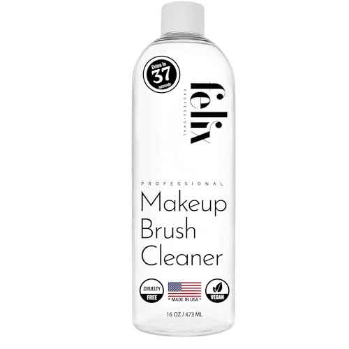 Makeup Brush Cleaner - Deep clean Rinse Free Quick Dry - Ideal for Cleaning and Odorizing Natural and Synthetic Make-up Brushes (16 fl oz)
