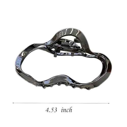 Oval Metal Hair Claw Clips - 2PCS Large Hair Styling Accessories for Women and Girls