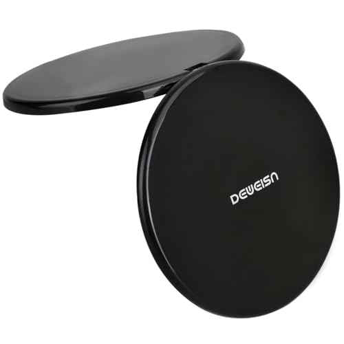 deweisn Magnifying Compact Cosmetic Mirror Elegant Pocket Handheld Makeup Mirror with Powerful 10x Magnification and 1x True View Mirror for Travel or Your Purse