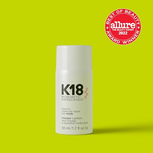 K18 Leave-In Molecular Hair Mask, Repairs Dry or Damaged Hair, Reverse Hair Damage from Bleach, Color, Chemical Services & Heat