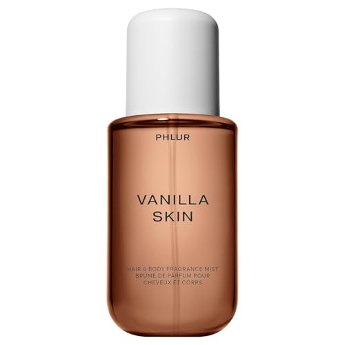 PHLUR Vanilla Skin Body Mist - Hair & Body Fragrance Mist - Vanilla Body Spray with Pink Pepper, Cashmere Wood & Sandalwood (8 Fl Oz)