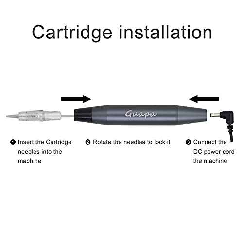 Guapa Microblading Tattoo Machine Electric MST Permanent Makeup Machine Tattoo Gun Device for Eyebrow Eyeliner Lip Body Art Beauty (Machine Gray)