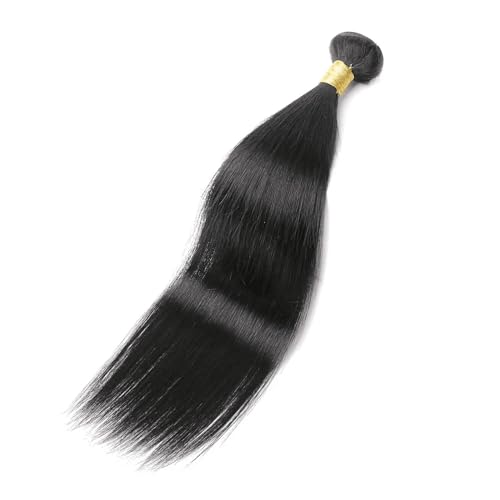 One Bundle Straight Human Hair 100g/Pack 24 Inch 12A Unprocessed Black Double Weft Quick Wave Extensions for Women