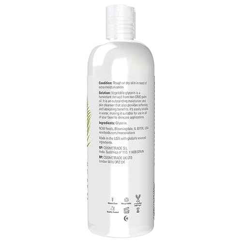 NOW Foods Solutions, Vegetable Glycerin, 100% Pure, Versatile Skin Care, Softening and Moisturizing, 16-Ounce