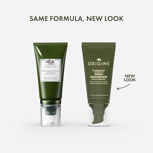 Origins Mega-Mushroom Hydra Burst Lightweight Moisturizer | Reduces Visible Redness | With Niacinamide & Reishi Mushroom, 1.7 Fl Oz