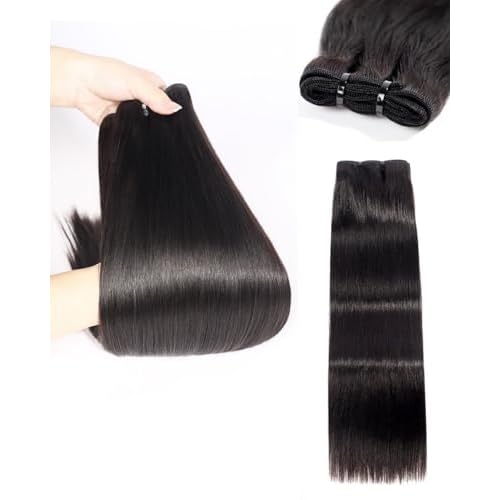 Arabella 15A Raw Straight Bundles Human Hair Natural Black Hair Bundles 100% Raw Vietnamese Human Hair,Three Times the Lifespan 20 Inch